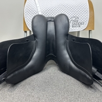 17.5 inch Ideal Technical and Traditional (T and T) Twinflap Dressage Black Adjustable - Image 2